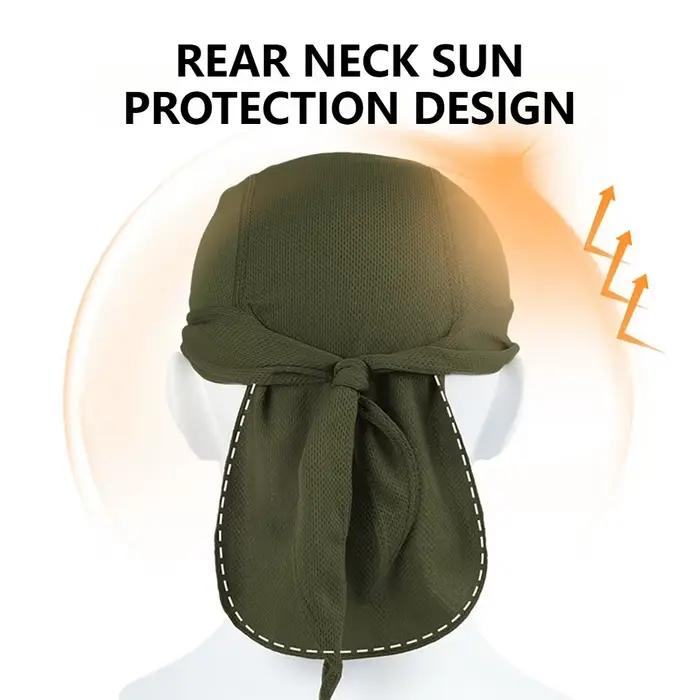 Casquette de cyclisme d'été GOBYGO respirante à séchage rapide avec protection UV, cache-cou fin, bandeau de sport pour course, chapeau de pirate pour vélo, unisexe, multiple couleurs disponibles, tissu polyester, conception réglable