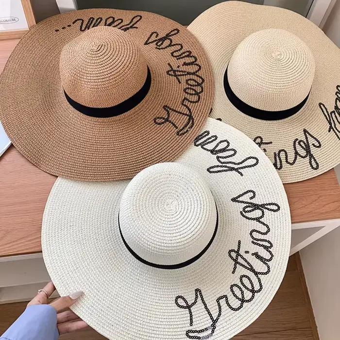 Chapeaux de paille élégants pour femmes