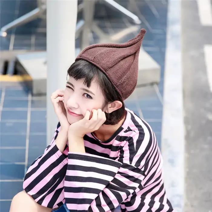 Casquette à fleurs chaude pointue pour adulte