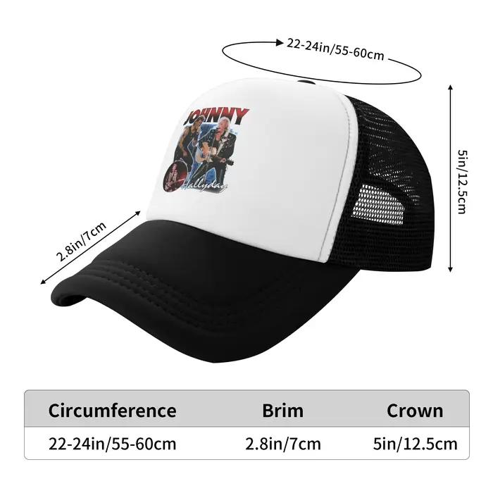 Casquette de camionneur classique unisexe Johnny Hallyday