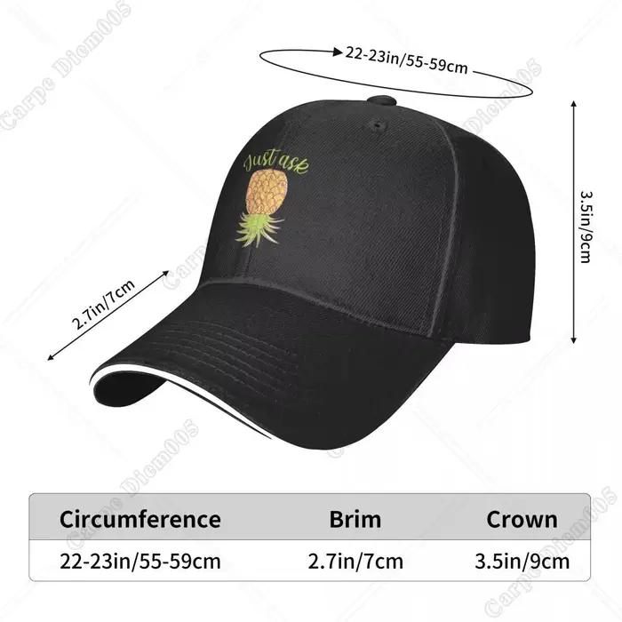 Casquette de baseball unisexe à l'envers avec ananas