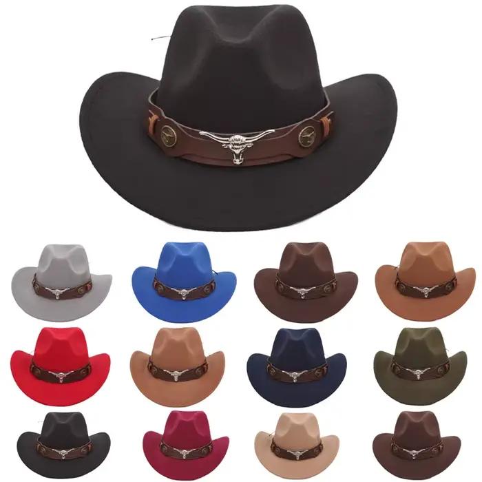 Chapeaux de cowboy pour hommes Western Cool à la mode Verstaile