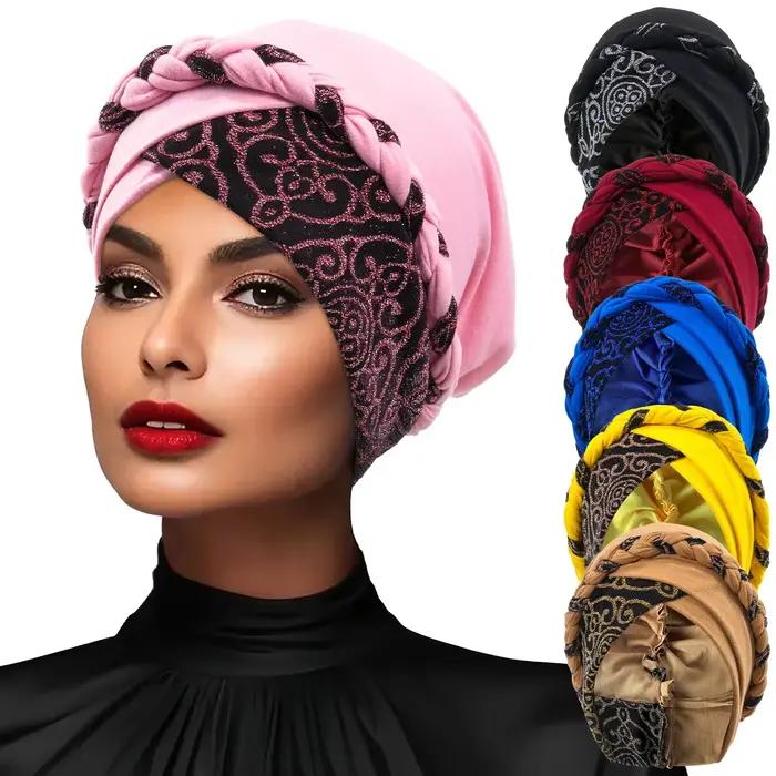 Turban sportif polyvalent patchwork polyester pour femmes toutes saisons décontracté occassions MULTIFONCTIONNEL