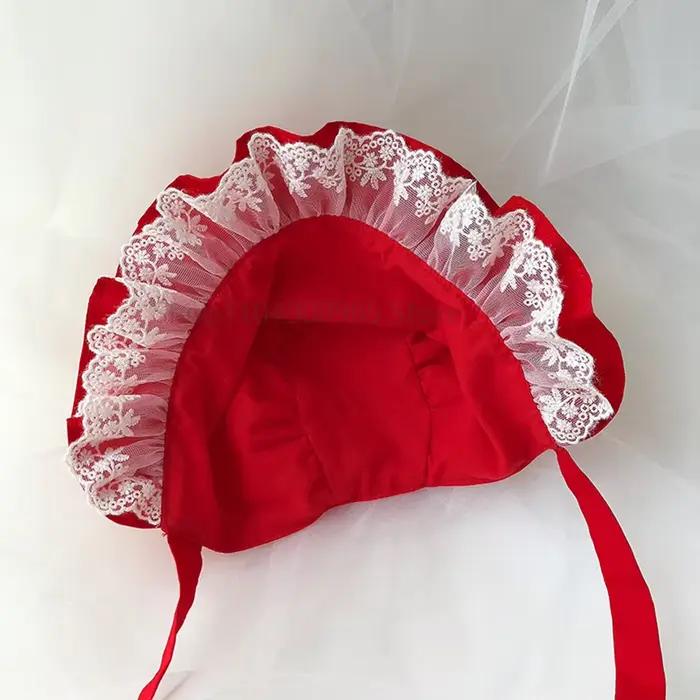 Bonnet à volants Lolita pour femmes et filles