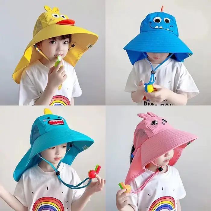 Chapeau de soleil pour enfants avec protection UV et rabat pour le cou