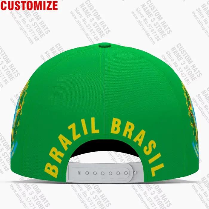 Casquette de baseball du Brésil avec nom, numéro et logo pour hommes et femmes, idéale pour supporter l'équipe nationale, voyages, matchs de football et occasions spéciales
