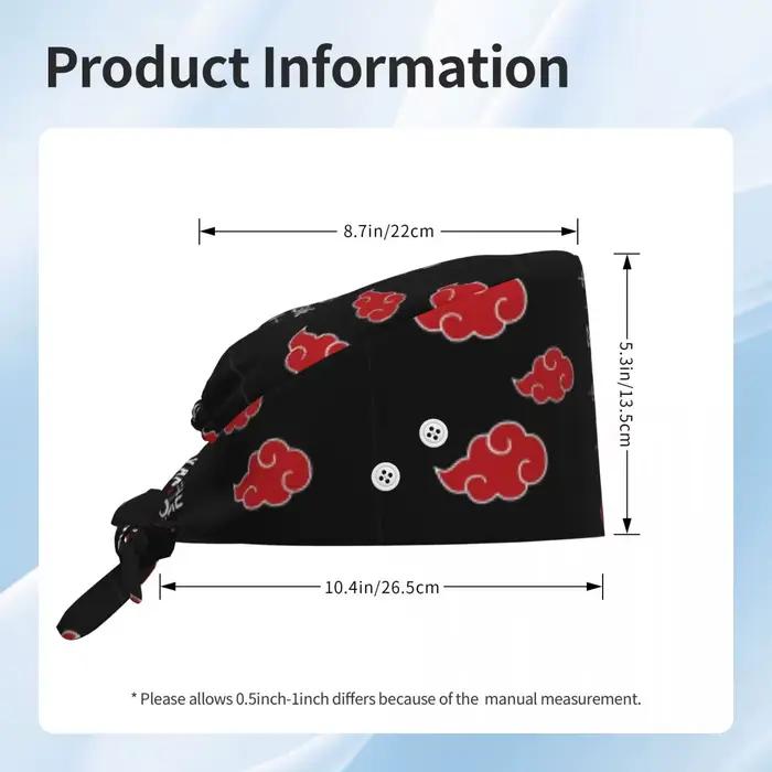 Nouveau Bonnet Chirurgical Respirant N-Narutoes avec Boutons