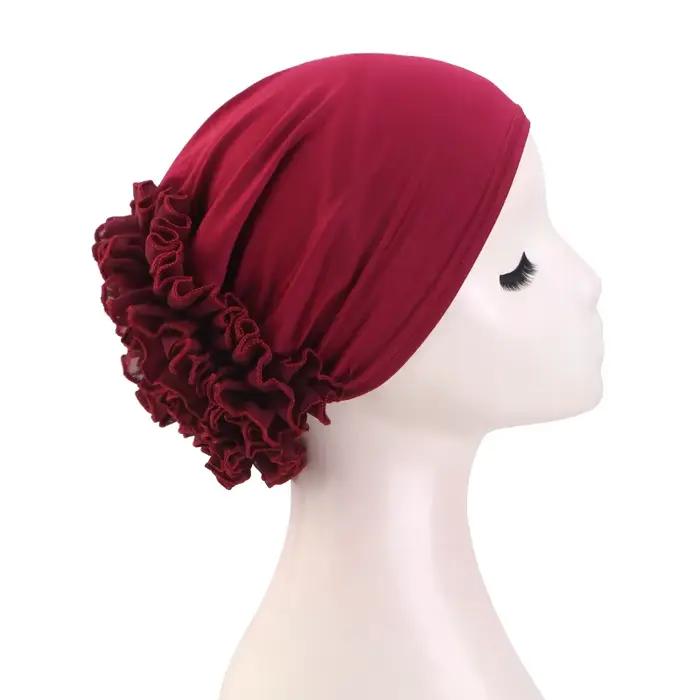 Nouveau chapeau en mousseline de soie respirant avec de grandes fleurs
