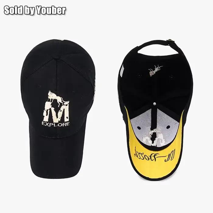 M lettre loup Totem broderie coton réglable dur haut casquette de Baseball chapeau de soleil camionneur casquettes papa chapeaux