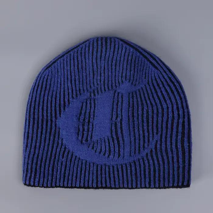 Casquette en laine tricotée avec lettres imprimées pour femmes