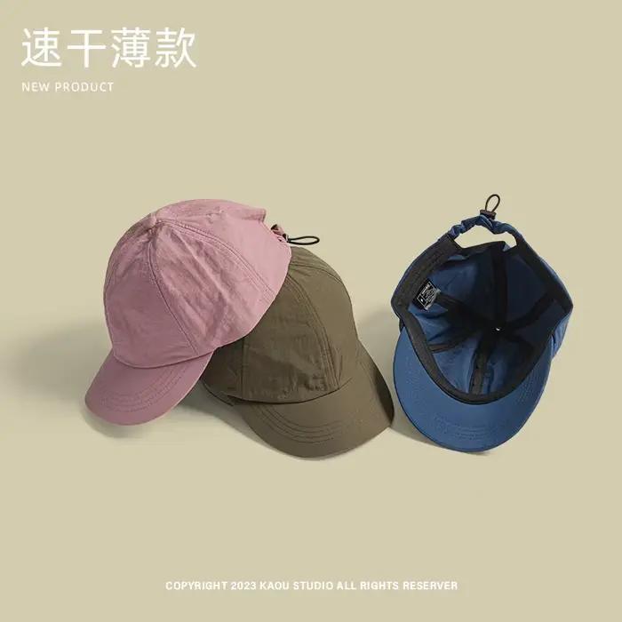 Casquette à séchage rapide coton polyester réglable pour plein air et sports quatre saisons décontracté homme femme