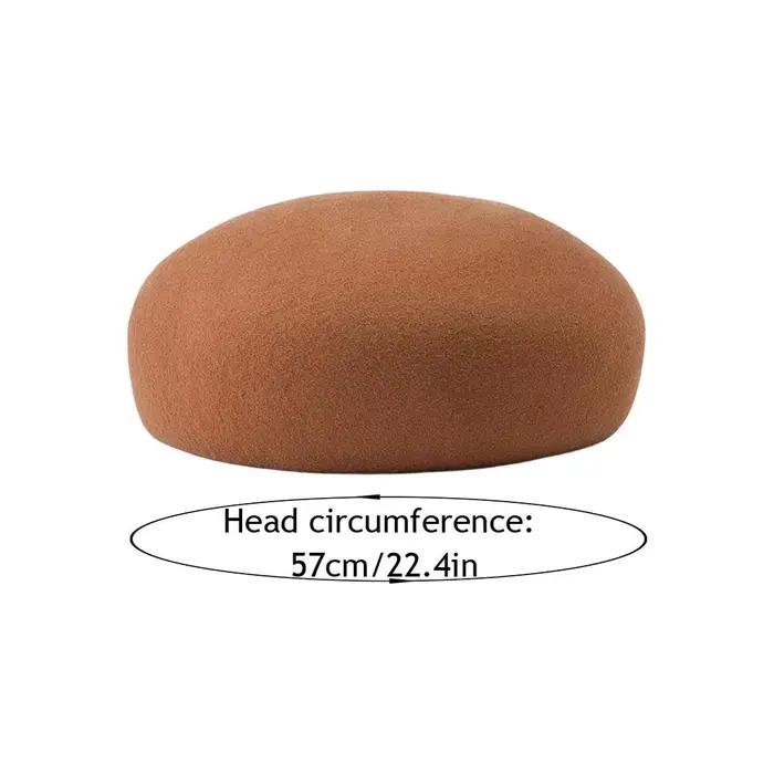 100% laine béret pour femme casquette plate feutre chapeau dame automne hiver chaud créateur de mode Fedora dames