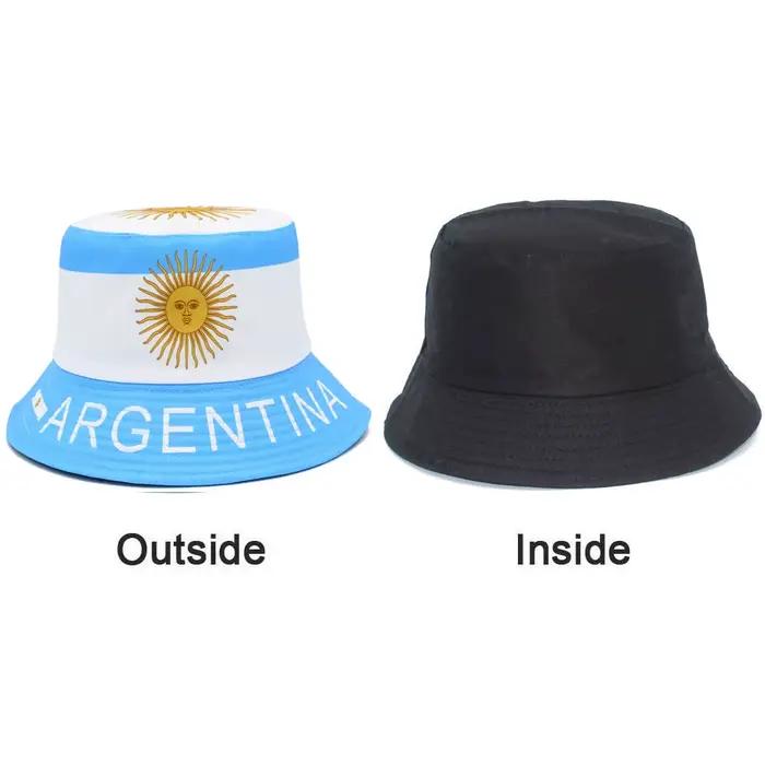 Chapeau Bob Réversible Drapeau Argentine pour Hommes et Femmes
