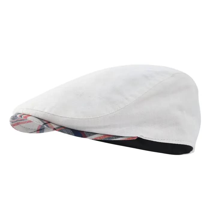 Casquette plate en lin 100 % pour homme JGNGOUL