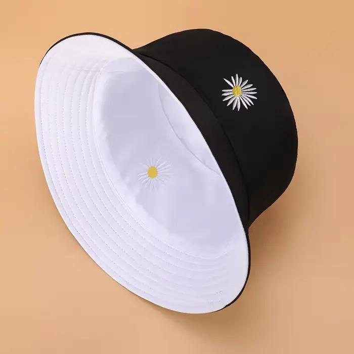QBHAT – chapeau seau Double face avec lettres brodées
