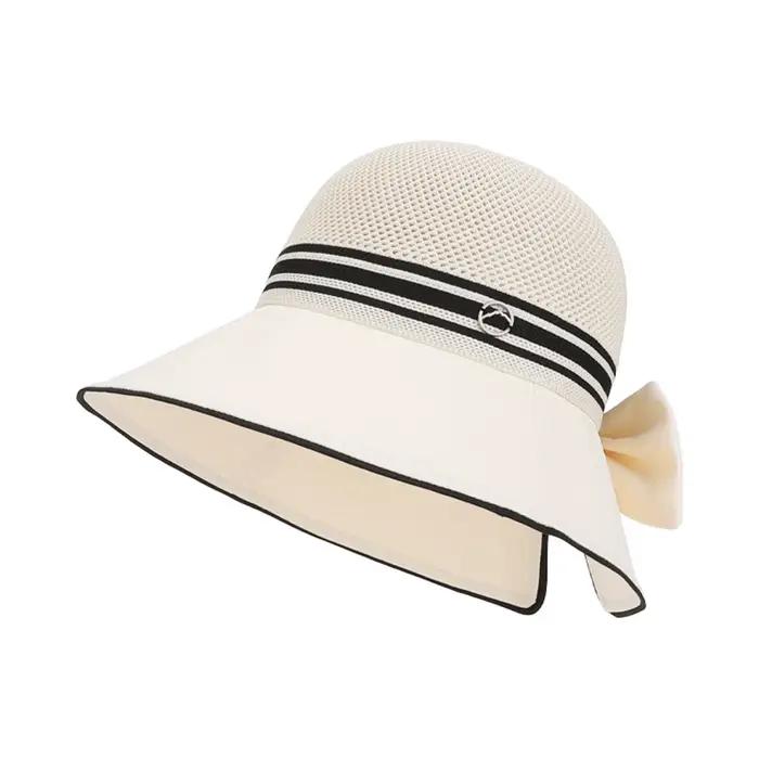 Chapeau de soleil pour femme avec nœud