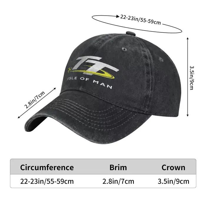 Casquette de baseball unisexe avec logo de la course de moto Isle of Man TT