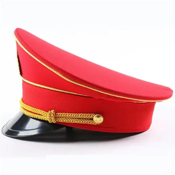 Casquette de performance rouge de mode britannique chapeau militaire vert flanelle acétate pour hommes adultes occasions spéciales urbaines randonnées