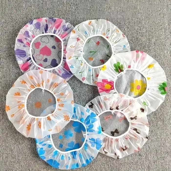 Ensemble de 4 bonnets de douche imprimés réglables
