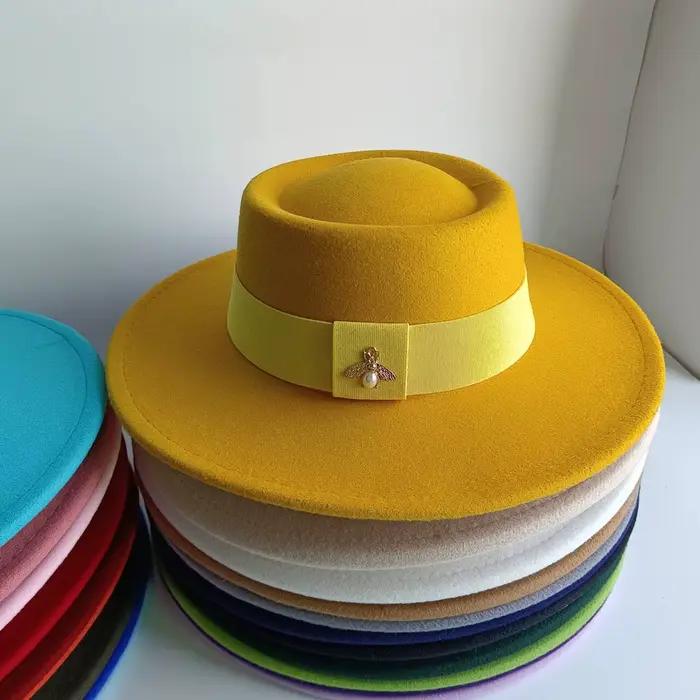 Chapeau Fedora en feutre élégant de style français