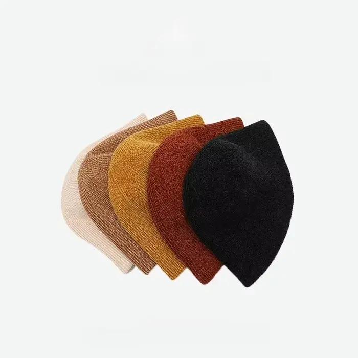 Chapeau seau tricoté d'automne et d'hiver