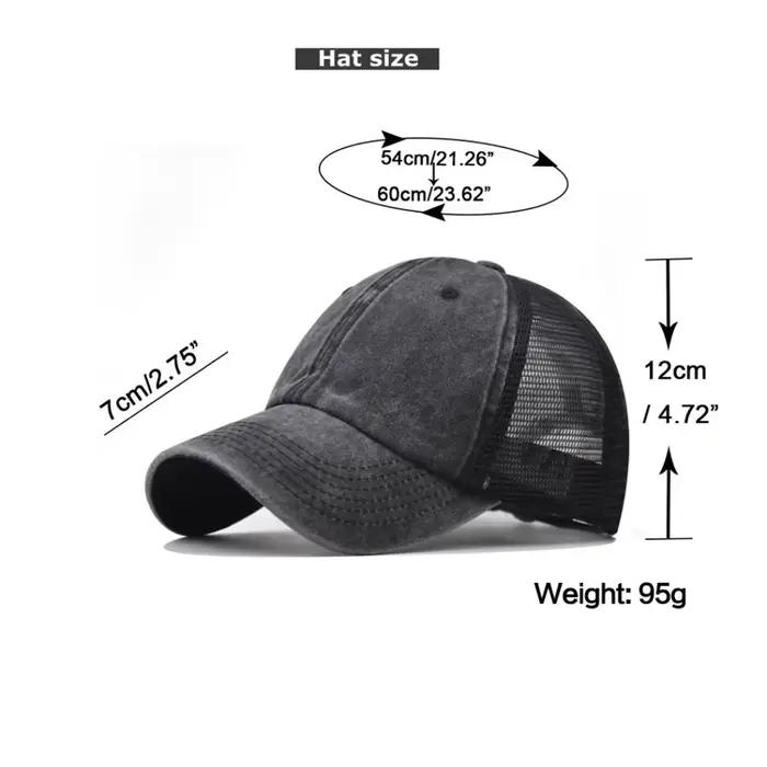 Casquette de baseball en coton lavé tendance