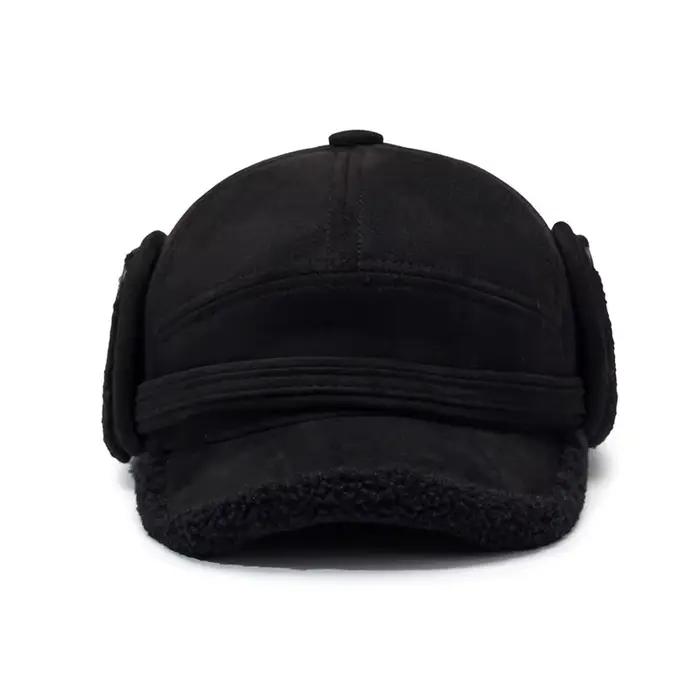 Casquette de baseball d'hiver marron pour homme