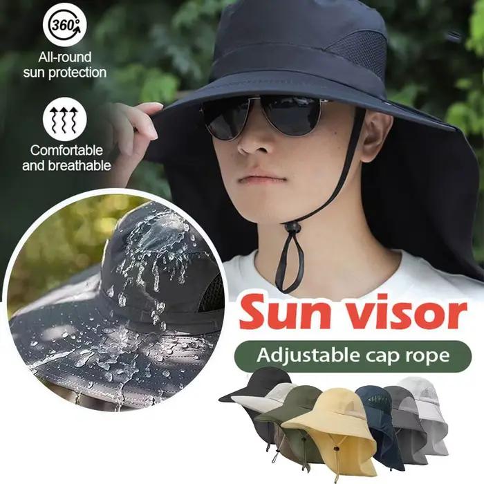 Chapeau de protection UV à large bord avec protège-nuque pour hommes et femmes