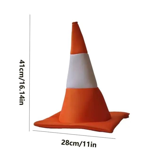 Chapeau de déguisement pliable en forme de cône de signalisation pour carnaval