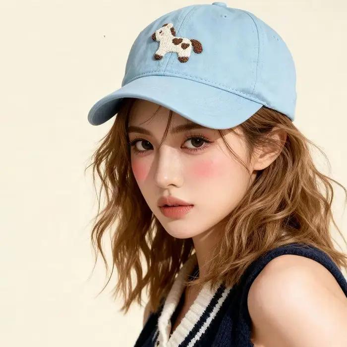 Casquette de baseball brodée avec un poney mignon coréen