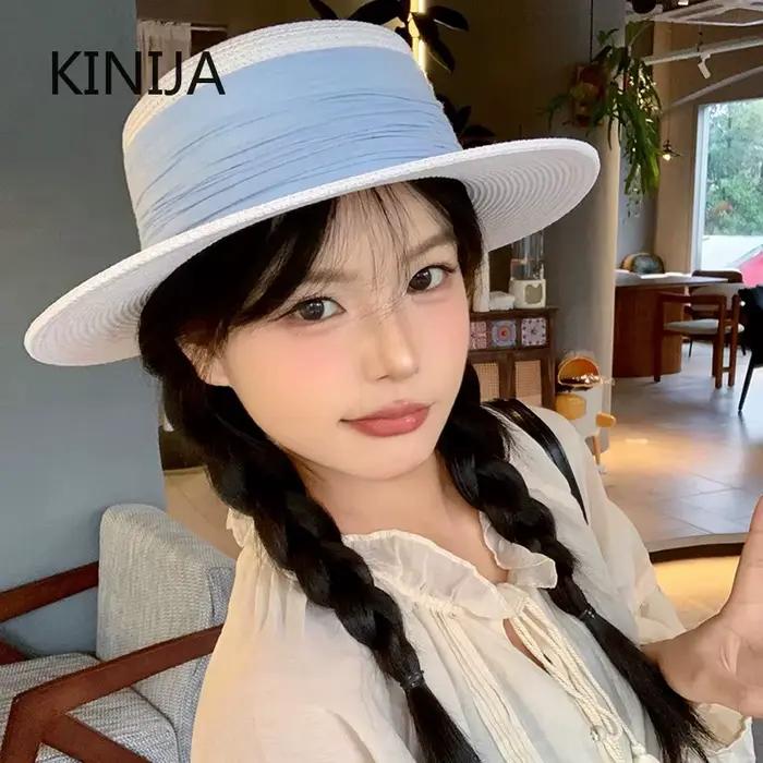 Chapeau de paille vintage français pour femme
