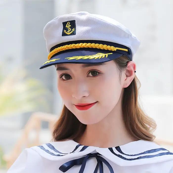 Chapeau de capitaine de yacht pour adultes, réglable, pour hommes et femmes, idéal pour fêtes, bals costumés et événements, occaseon spéciale, rassemblements de yachts, cérémonies sur la plage, thème nautique, cosplay
