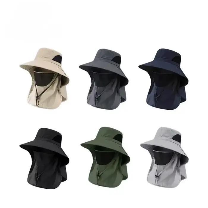 Chapeau de pêcheur avec visière et protection du cou