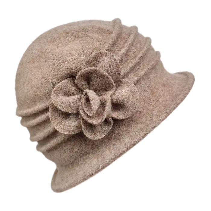 Chapeaux en laine Vintage britannique pour femmes