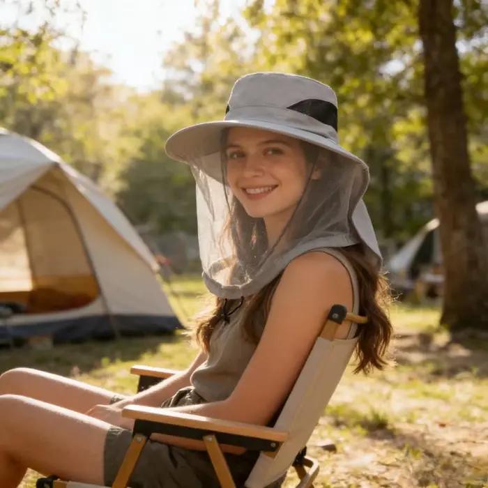 Chapeau anti-moustiques d'extérieur pour hommes et femmes