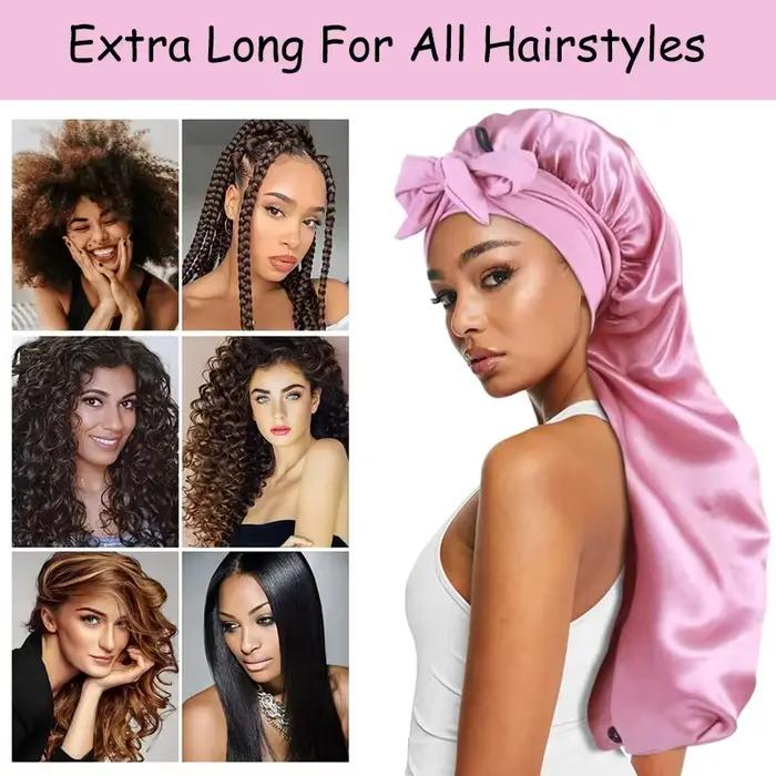 Bonnet Long en Satin doux et soyeux pour femmes