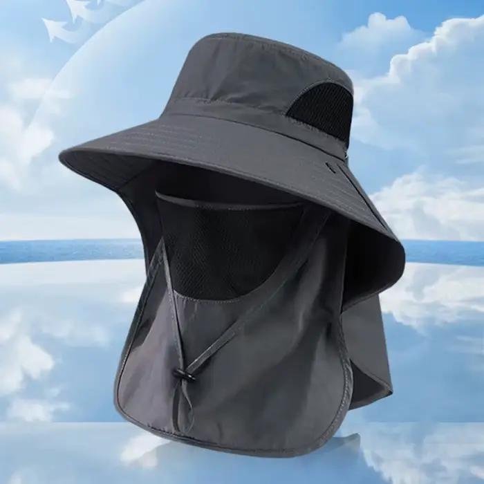 Chapeau de protection solaire pour hommes avec large bord imperméable et séchage rapide pour pêche randonnée et activités de plein air