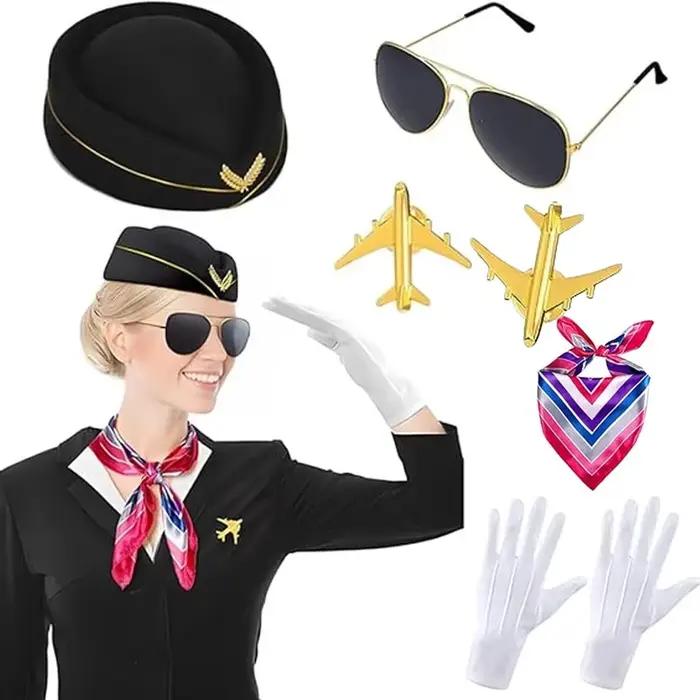 Accessoires de vêtements d'agent de bord pour femmes