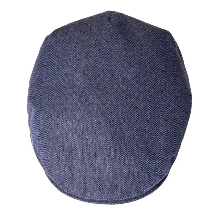 BOTVELA 100% lin casquette plate hommes femmes chevrons casquettes de gavroche conduite Bunnet Ivy chapeau Bakerboy chapeaux printemps été Boina