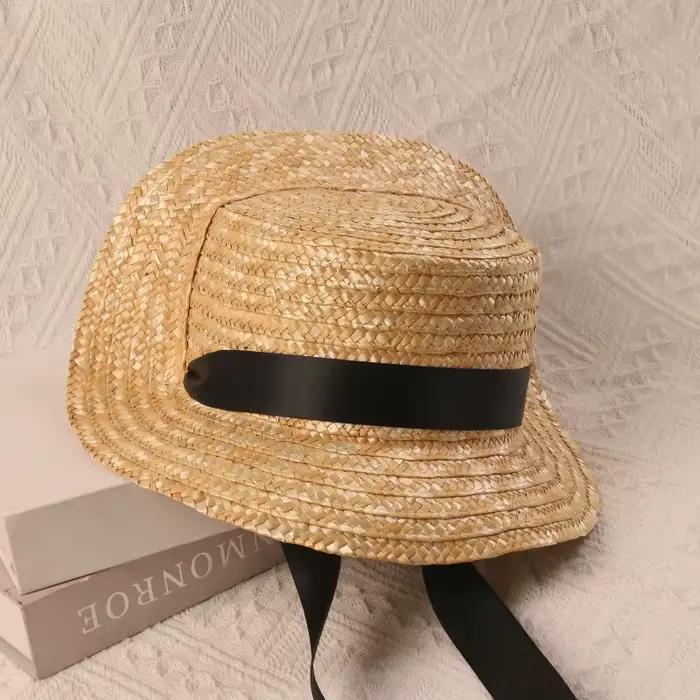 Chapeau de paille élégant rétro pour enfants
