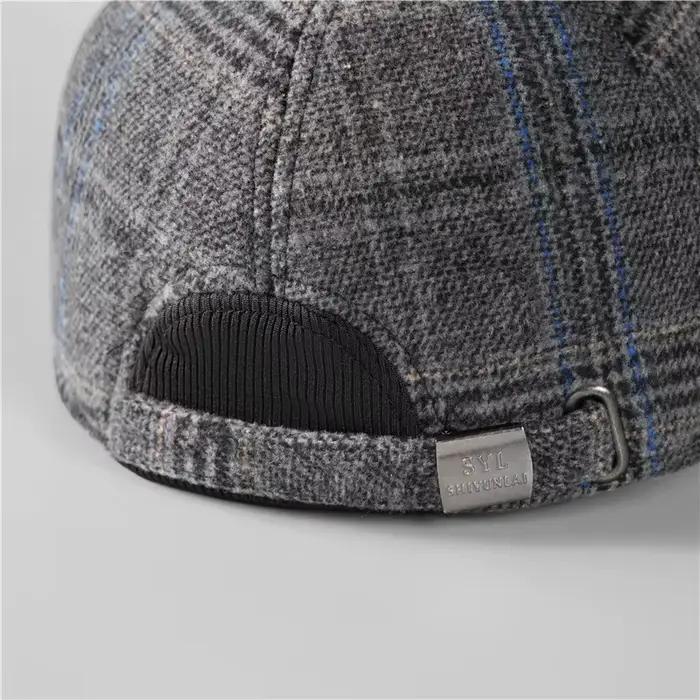 Casquette de baseball d'hiver chaude avec oreillettes pour hommes