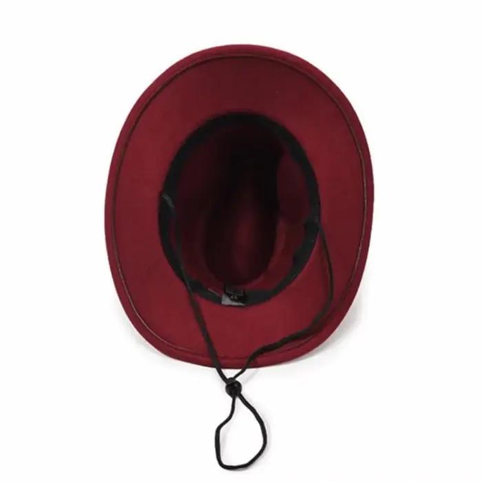 Chapeaux Fedora en feutre avec boucle de ceinture