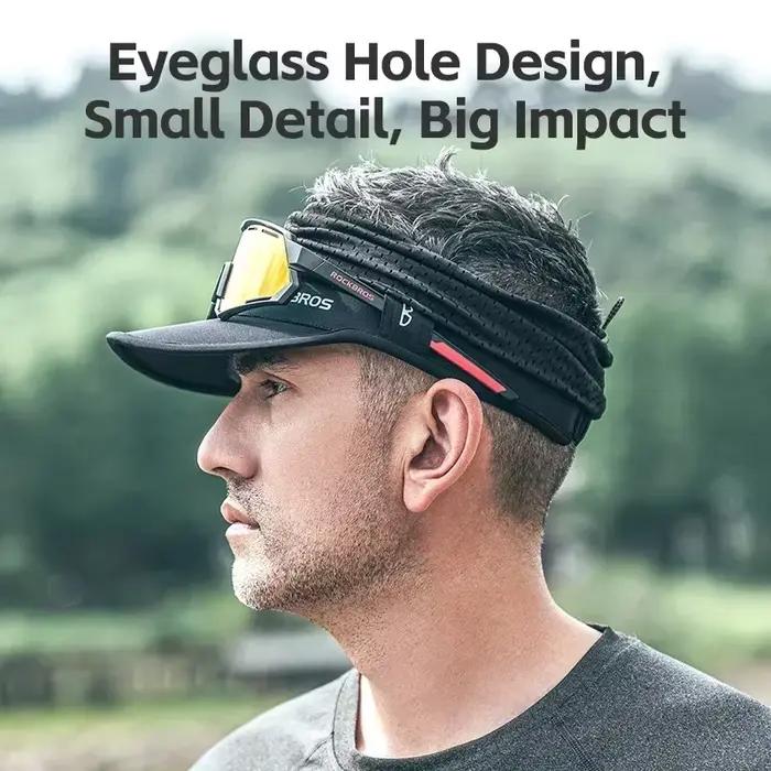 Casquette de protection solaire d'été RockBros rafraîchissante et respirante, deux façons de porter, adaptée au vélo et aux activités extérieures, pour homme