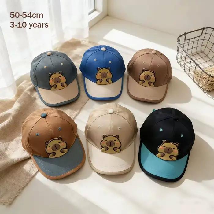 Casquette pour enfants Printemps-Été 50-54CM 3-8 Ans Casquettes de baseball fines Chapeau de dessin animé pour bébé Visières pare-soleil pour tout-petits Garçon Fille Extérieur Réglable