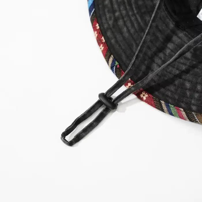 Chapeau de randonnée ethnique rétro délavé pour enfants