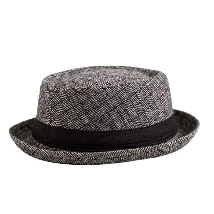 Chapeau pour homme en polyester, style sport, noir et blanc à carreaux, protection solaire, pour homme et femmes, occassions décontractées printemps et automne