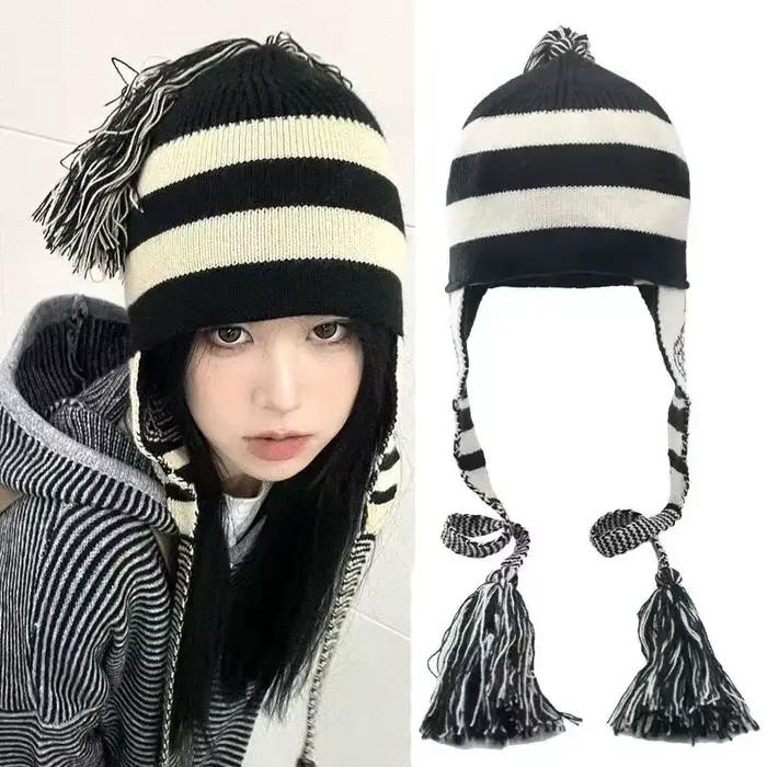Anime NANA chapeau rayure gland Protection des oreilles laine Lei Feng