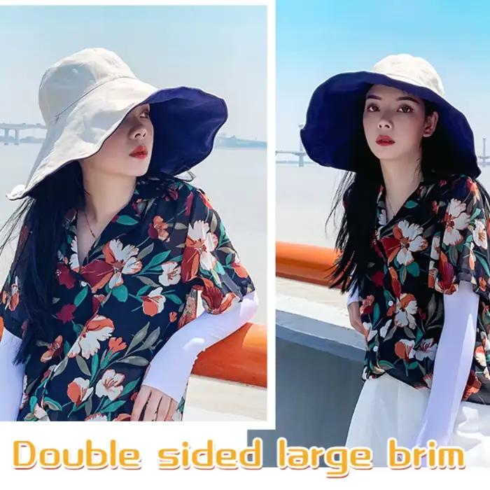 Chapeau de soleil à large bord UPF 50+ pour femme