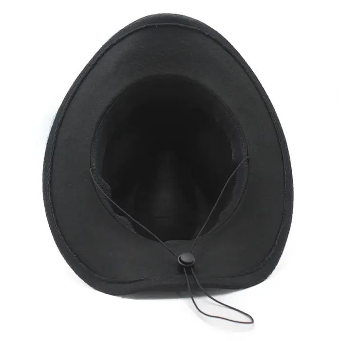 Chapeau melon en feutre de laine classique vintage pour adultes, décontracté, quatre saisons, protection solaire, polyester, bord ample, artisanat senti, occassions spéciales