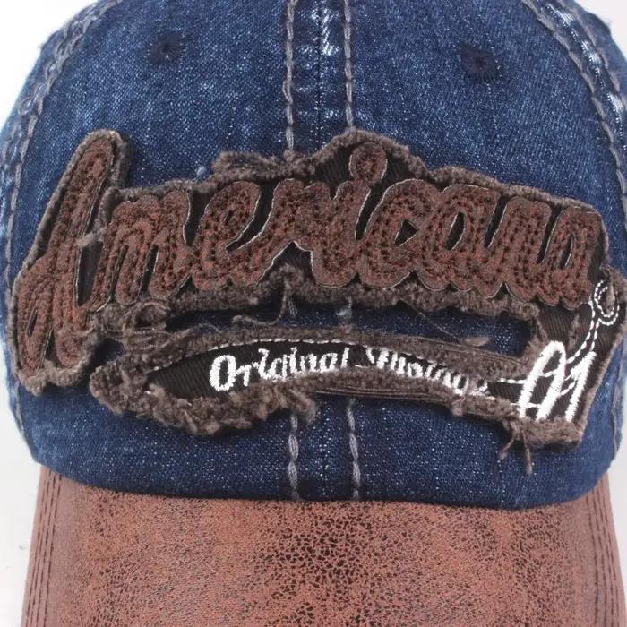 Casquette de baseball Xthree en denim unisexe avec réglage de taille pour hommes et femmes, style sportif et mode, protection solaire, idéale pour l'extérieur et les occasions spéciales